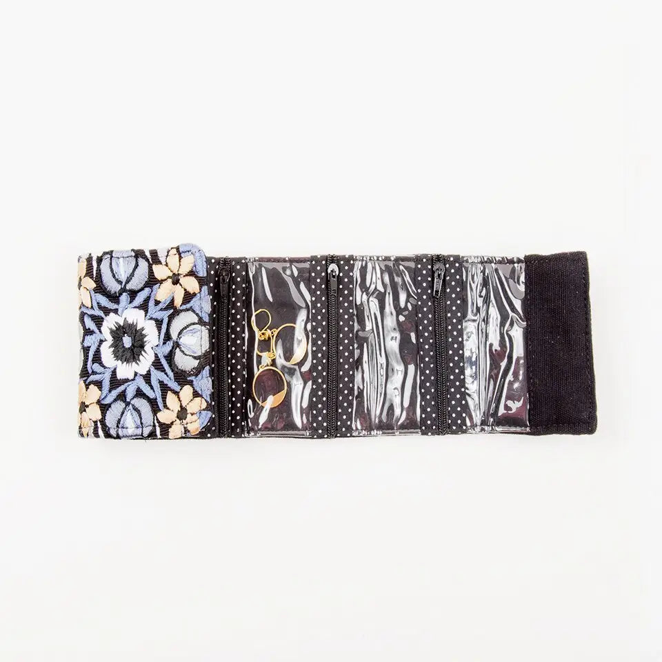 Small Embroidered Travel Jewelry Case- Assorted Colors*