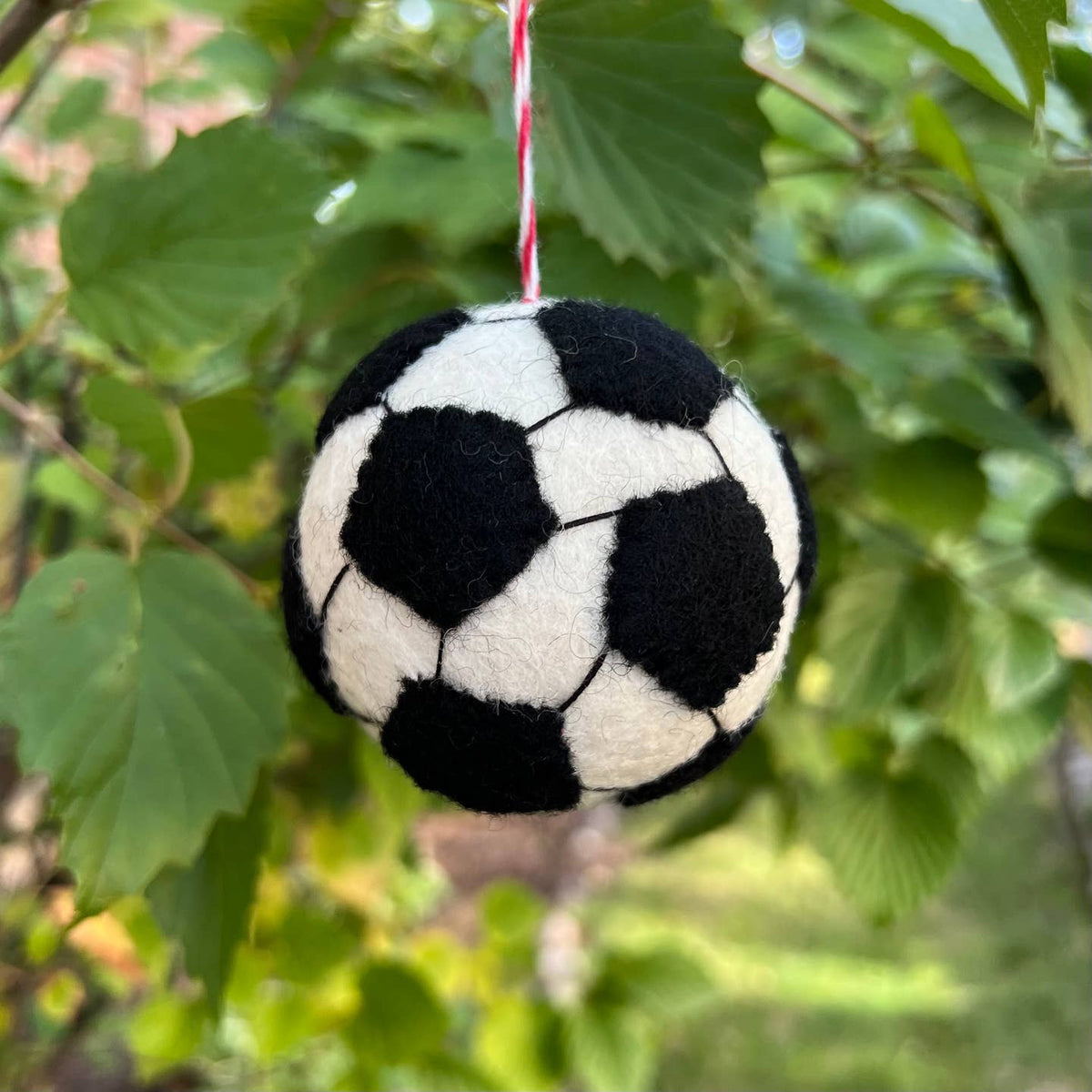 Soccer Ball Felt Wool Ornament