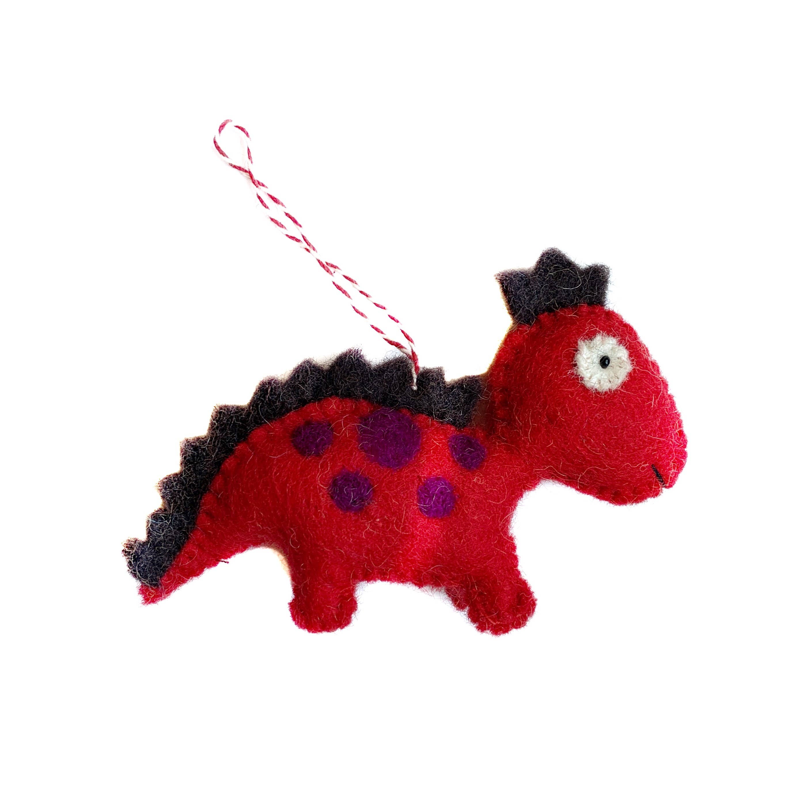 Spinosaurus Felt Wool Dinosaur Ornament