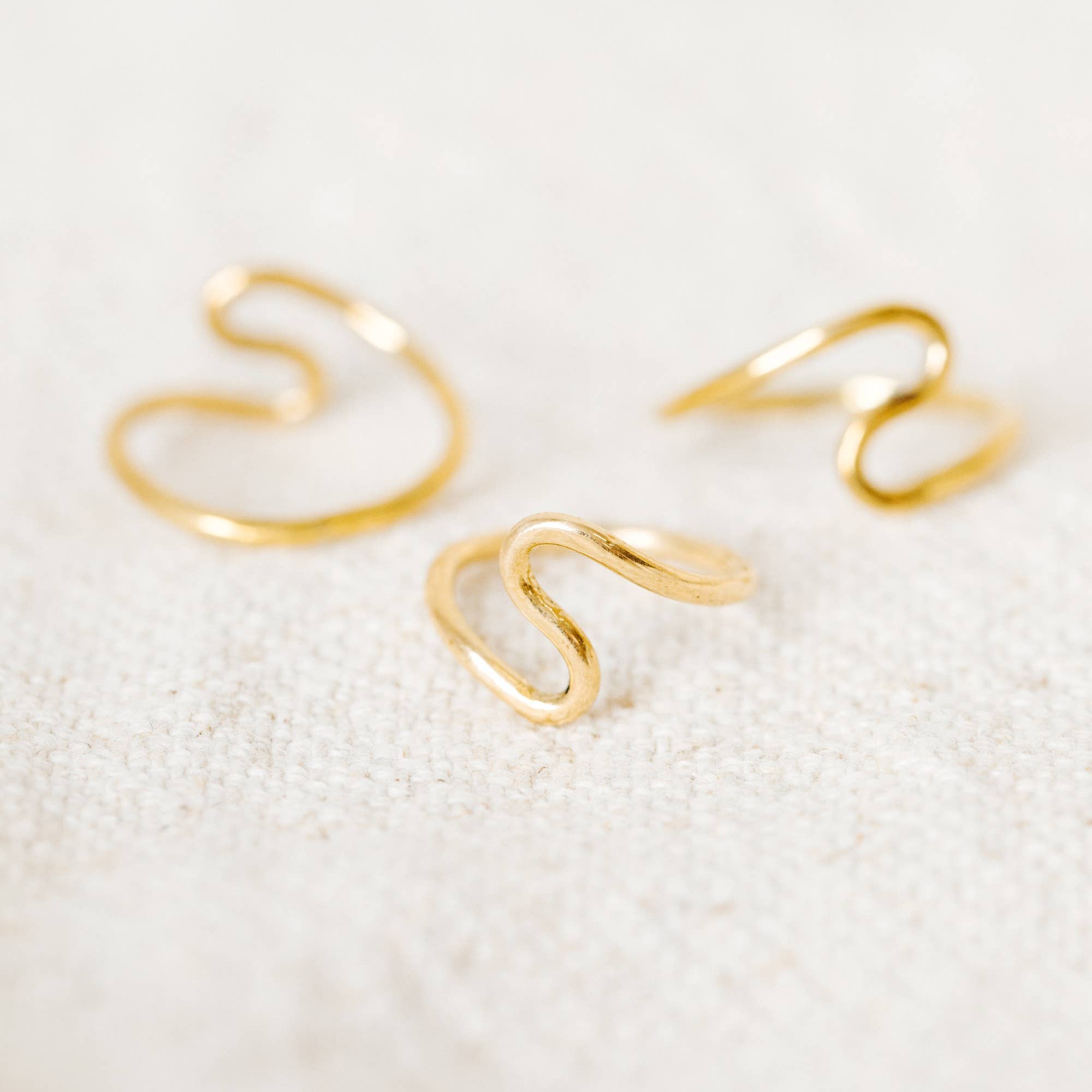 Squiggle Brass Ring- Assorted Sizes- Sold Individually
