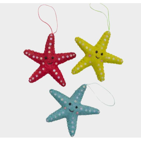 Starfish Ornament- Assorted Colors- Sold Individually