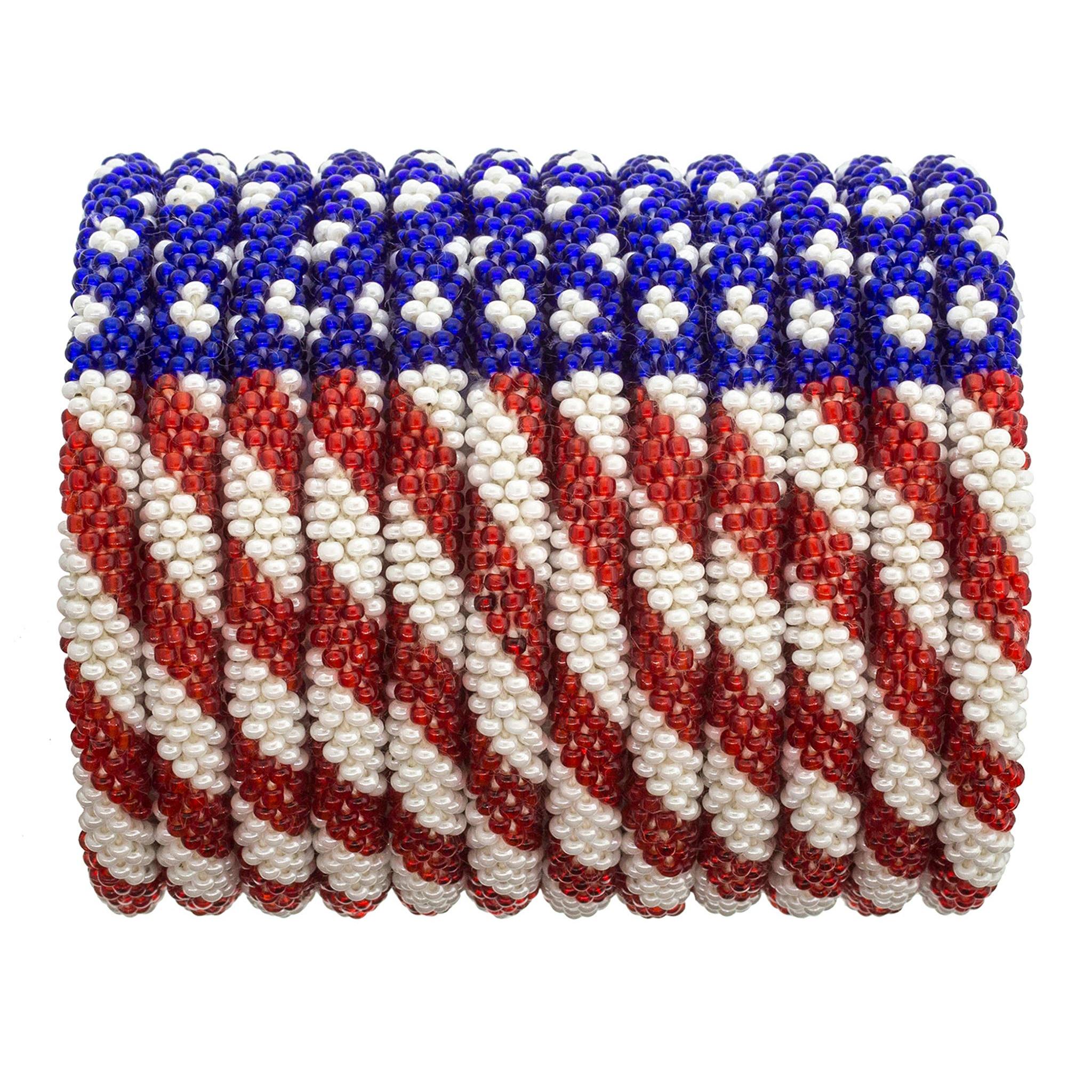 Stars & Stripes Roll On Bracelet- Assorted Sizes- Sold Individually