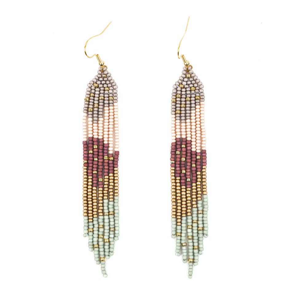 Strata Fringe with Gold Sprinkles Earrings- Assorted
