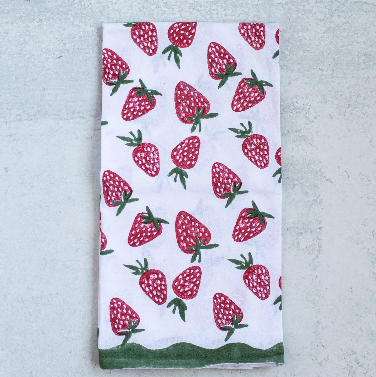 Summer Block Printed Tea Towels- Assorted Styles