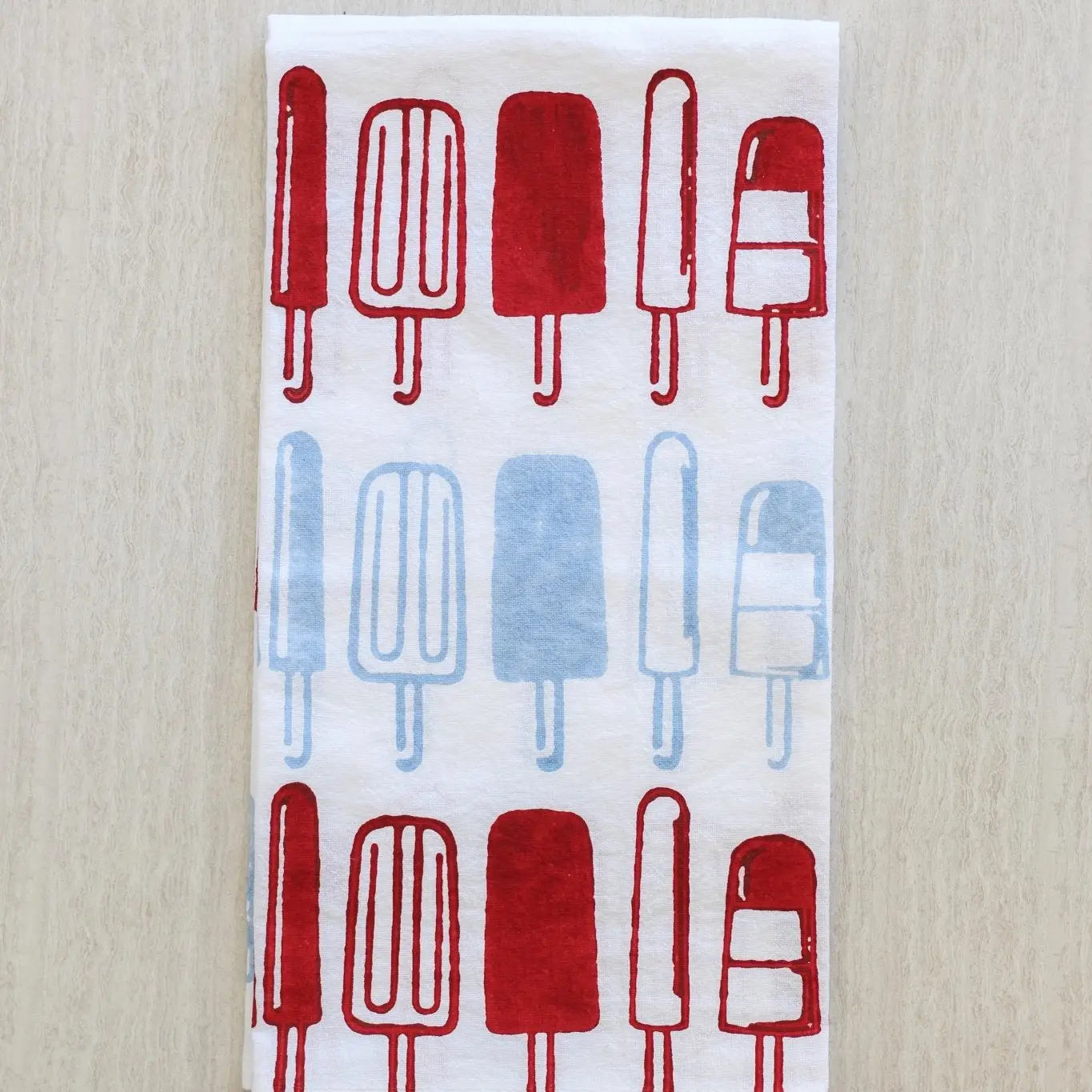 Summer Block Printed Tea Towels- Assorted Styles