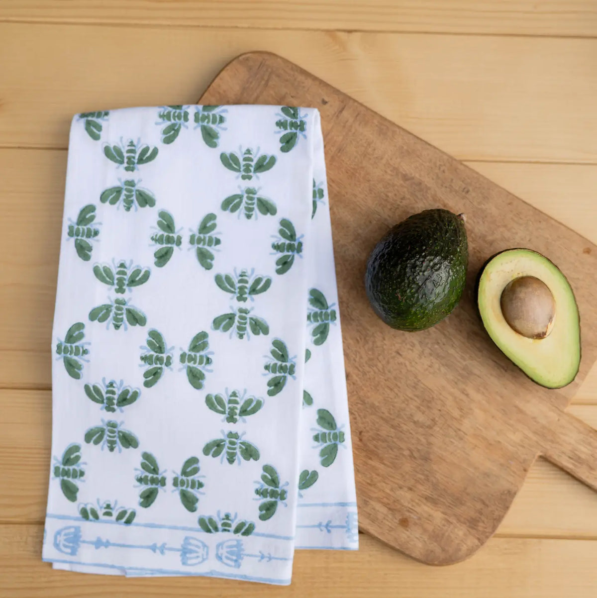 Summer Block Printed Tea Towels- Assorted Styles