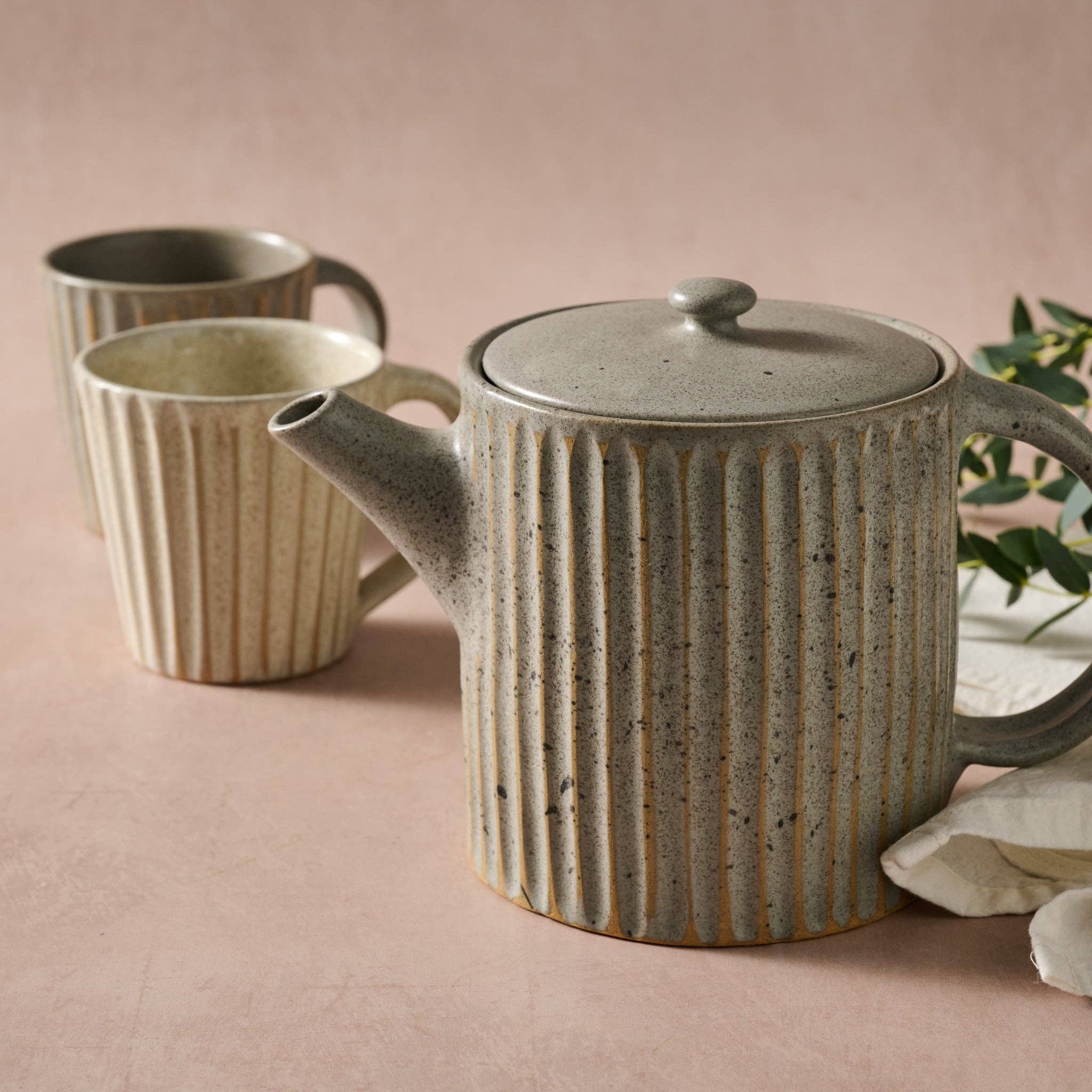 Sundara Fluted Ceramic Mug- Assorted Colors- Sold Individually