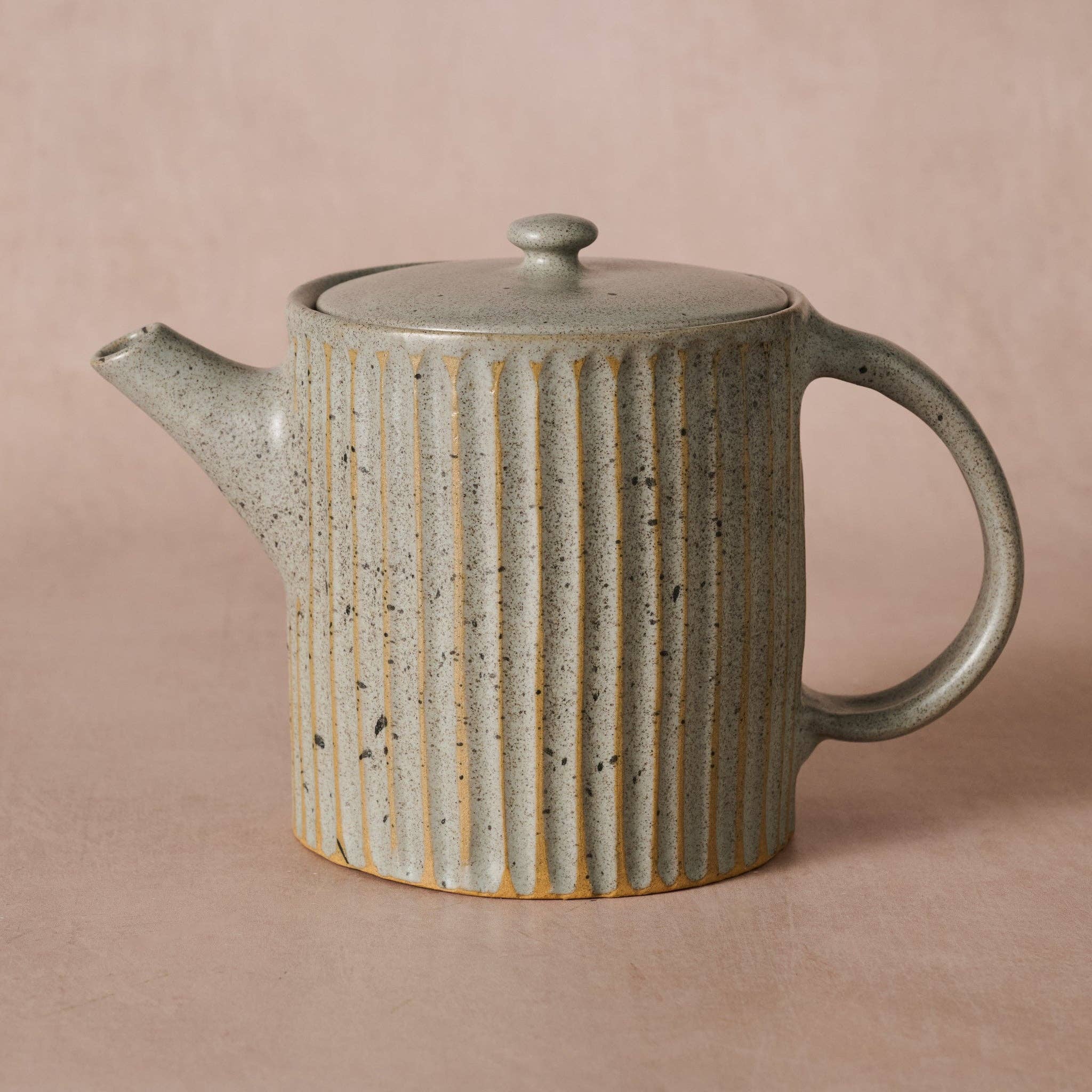 Sundara Fluted Ceramic Teapot