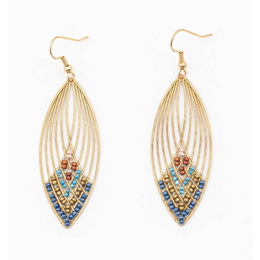 Swooping Oval Earring- Assorted