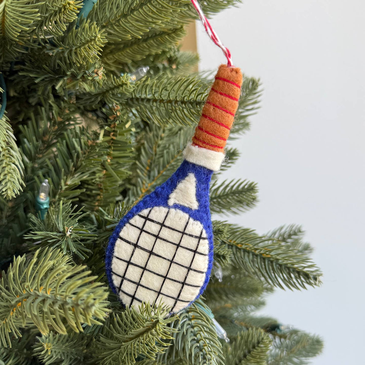 Tennis Racquet Felt Wool Ornament