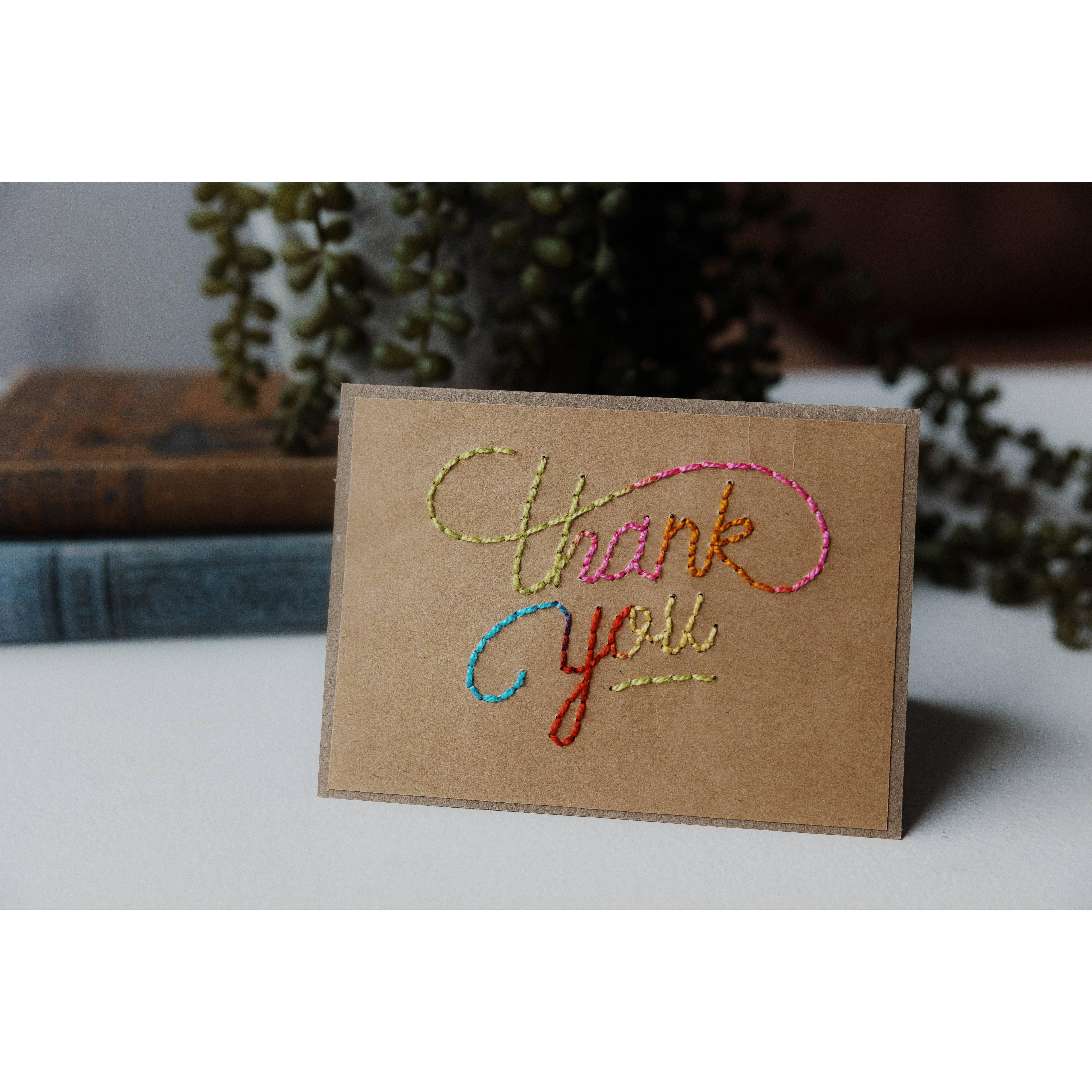 Thank You Greeting Card- Assorted Colors