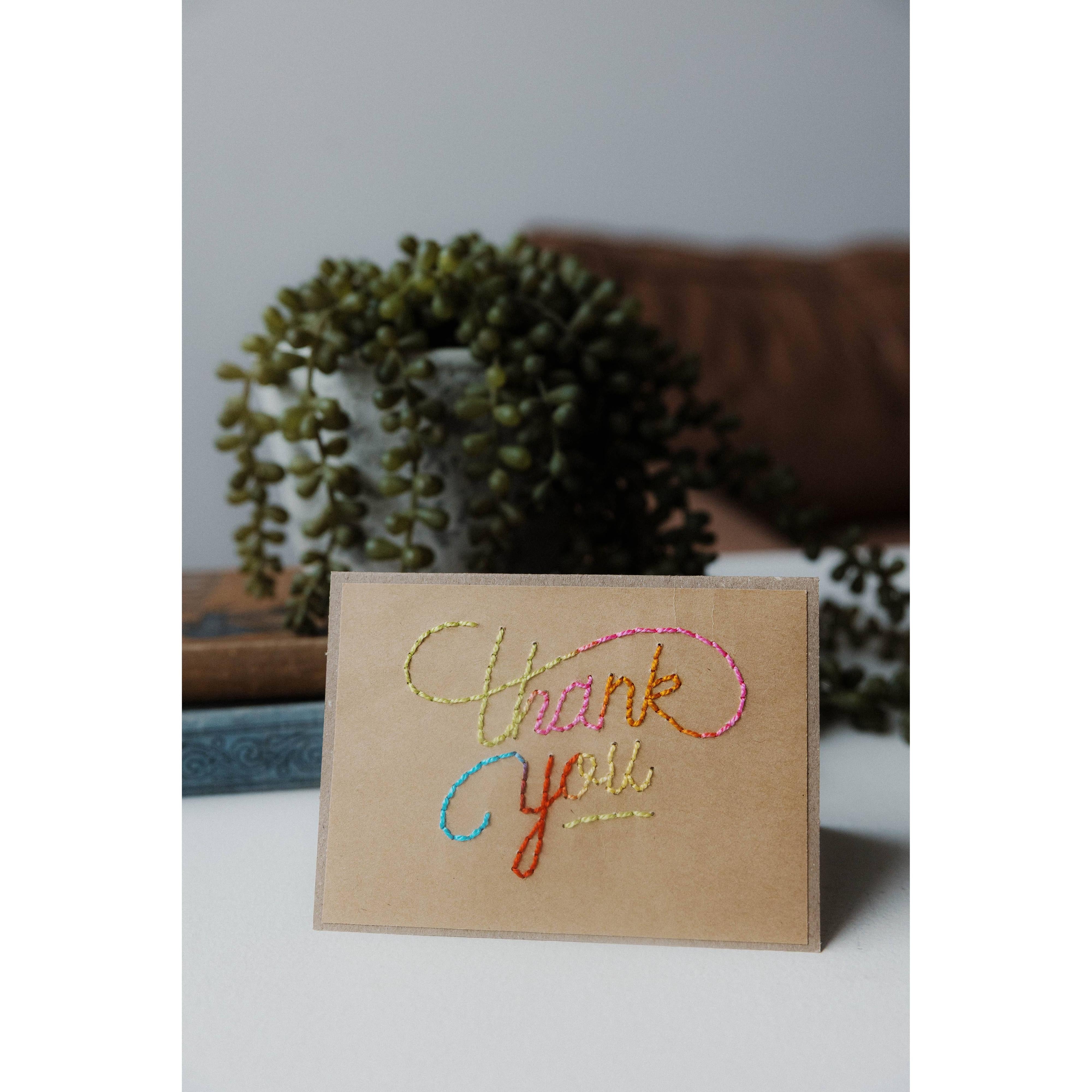Thank You Greeting Card- Assorted Colors