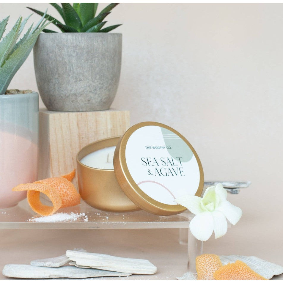 The Worthy Co: Tin Candle- Assorted Scents