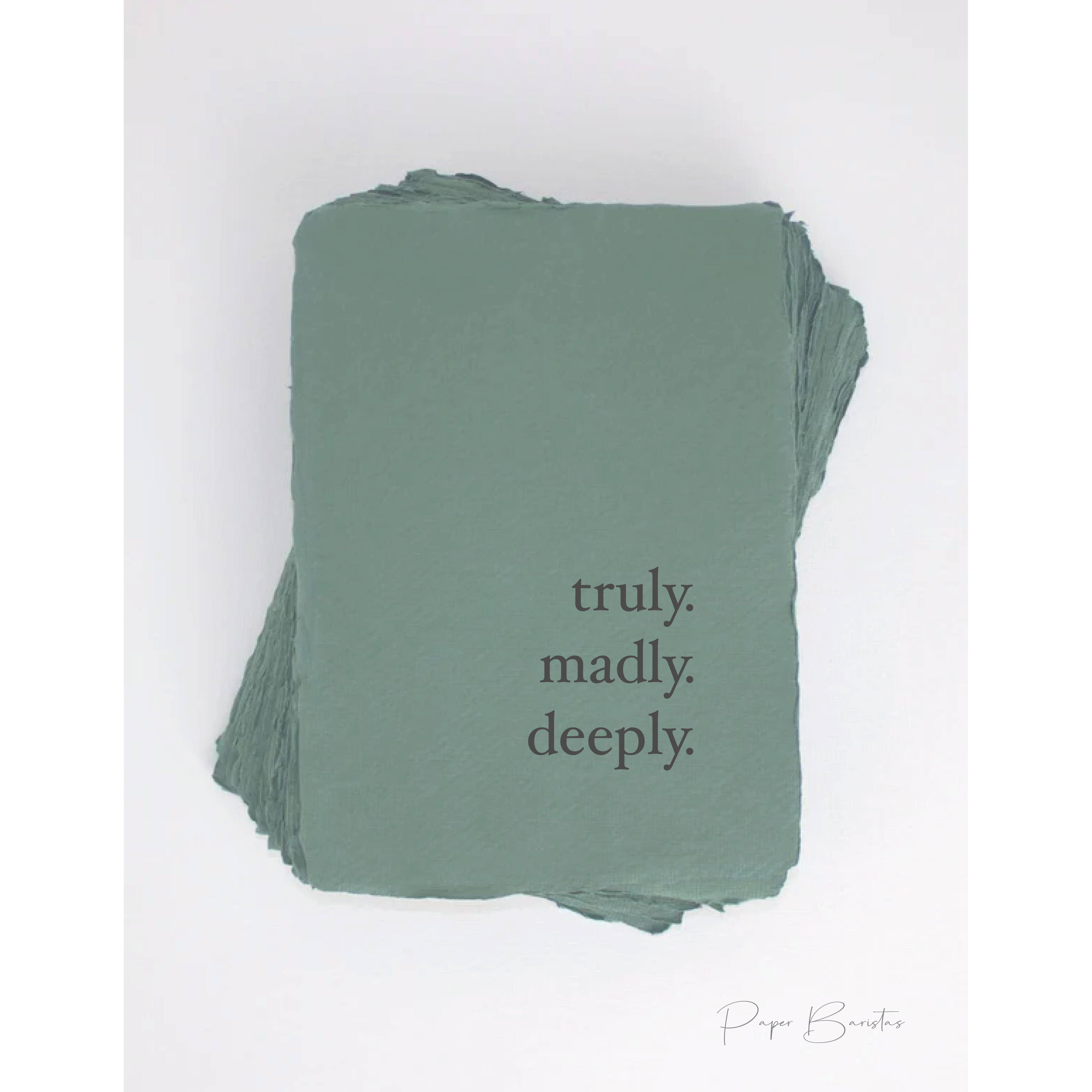 "Truly. Madly. Deeply." Love Anniversary Greeting Card
