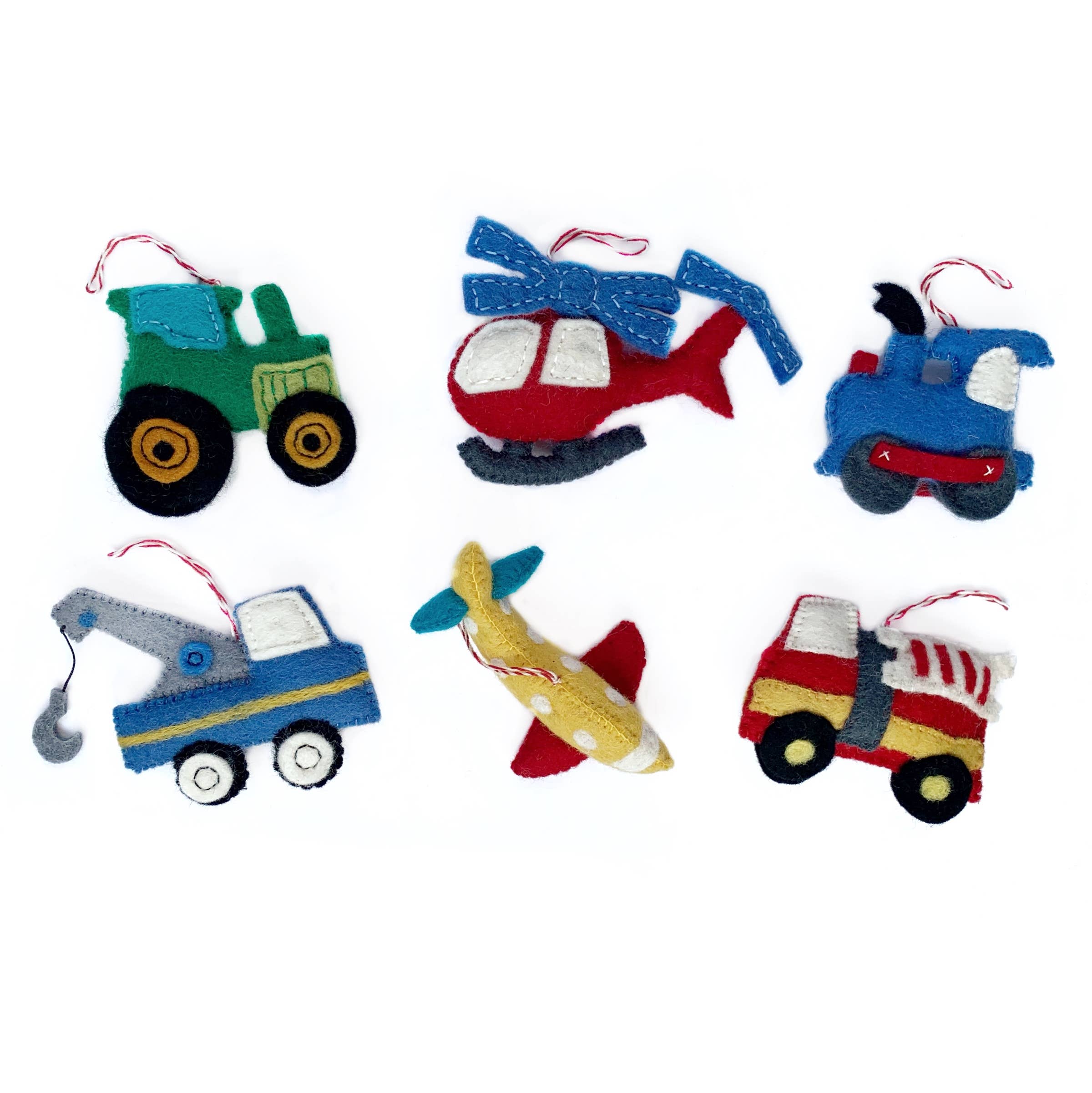 Vehicle Felt Wool Ornament- Sold Individually
