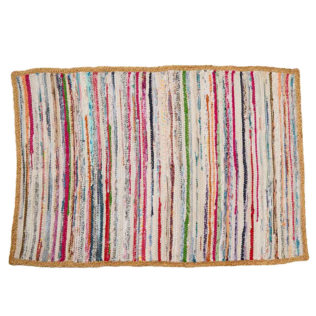 White Ahmar Remnant Sari Rug (Local Pickup/Local Delivery Only)