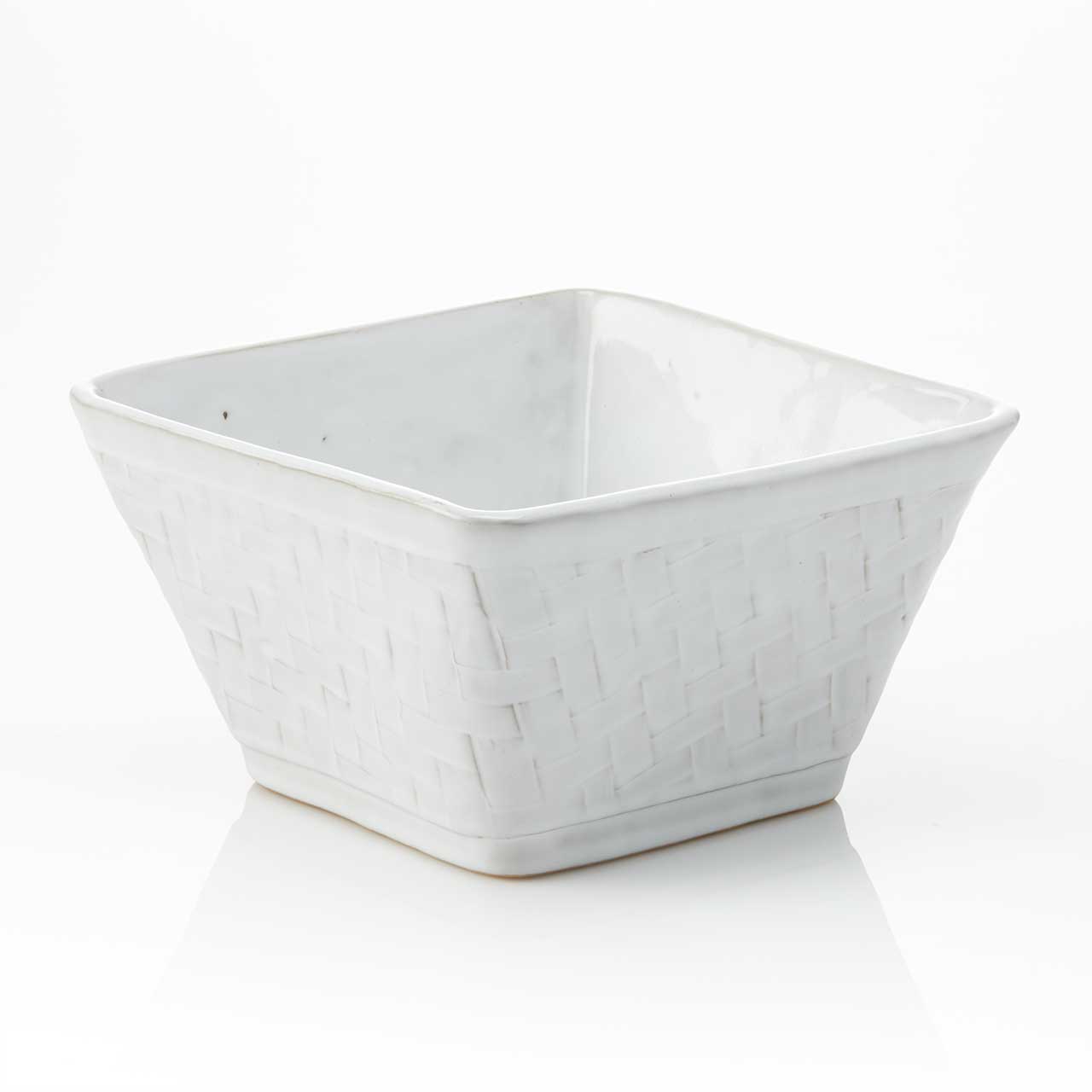 White Ceramic Basket (Local Pickup/Local Delivery Only)