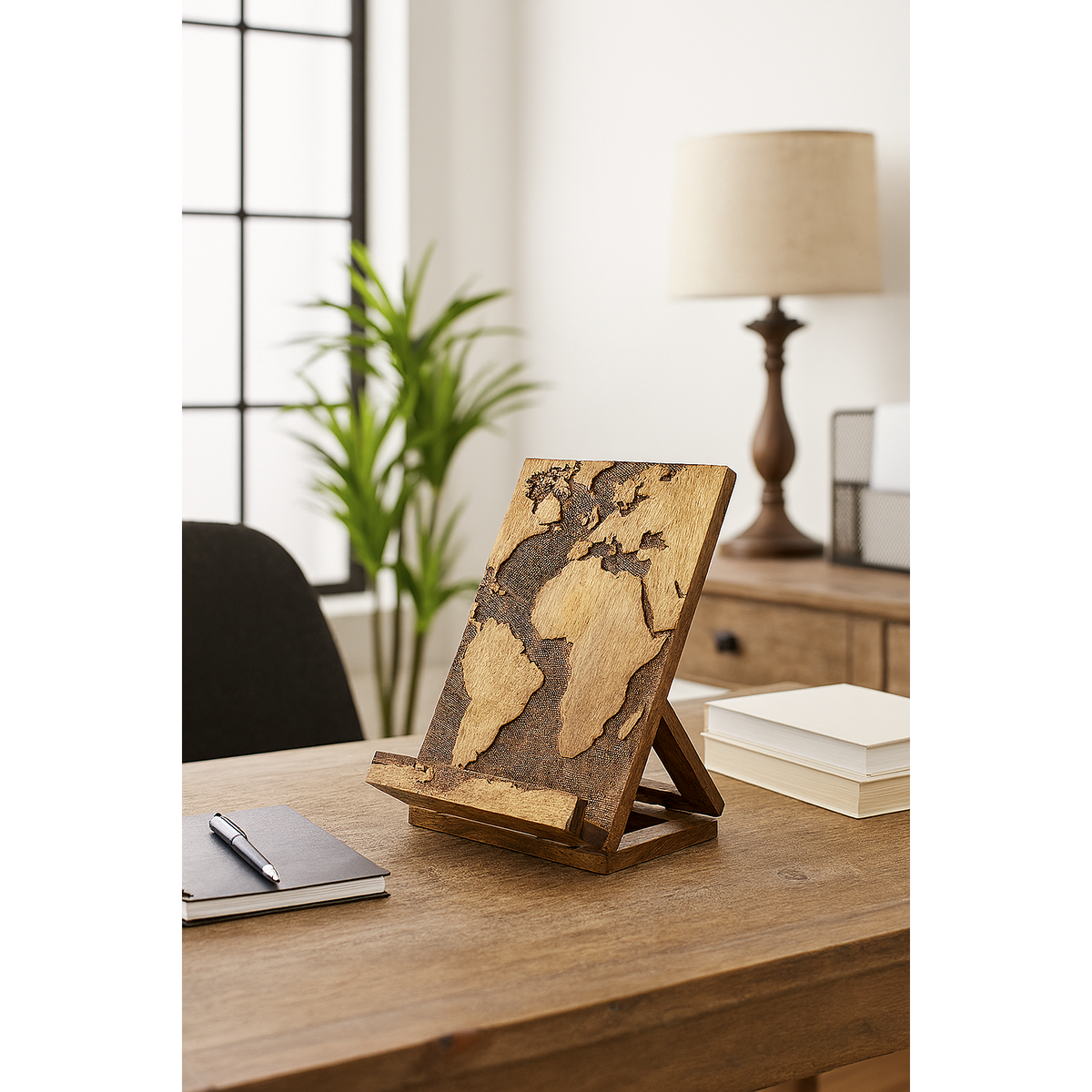 Wooden World Map Stand (*Local Delivery/Local Pickup Ony)
