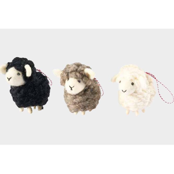 Wooly Sheep Ornament- Assorted Colors- Sold Individually