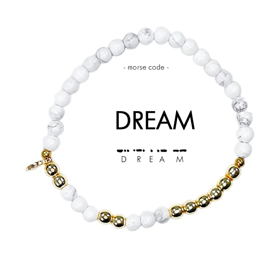 DREAM Morse Code Stacking Combo Set Bracelets