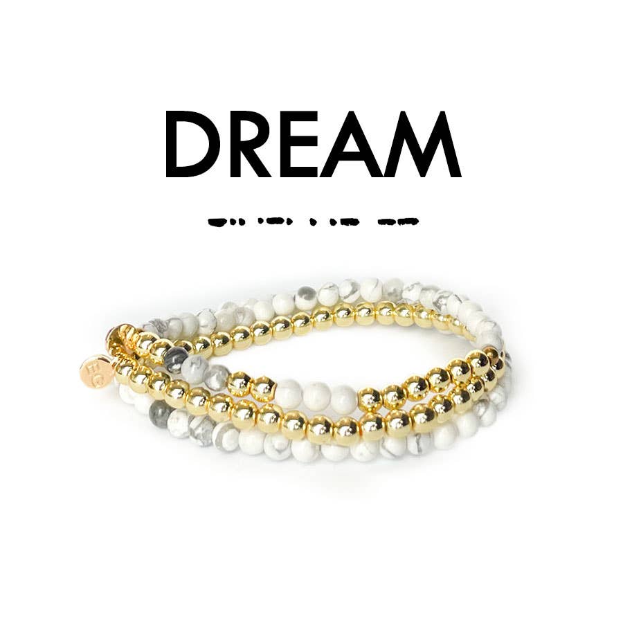 DREAM Morse Code Stacking Combo Set Bracelets