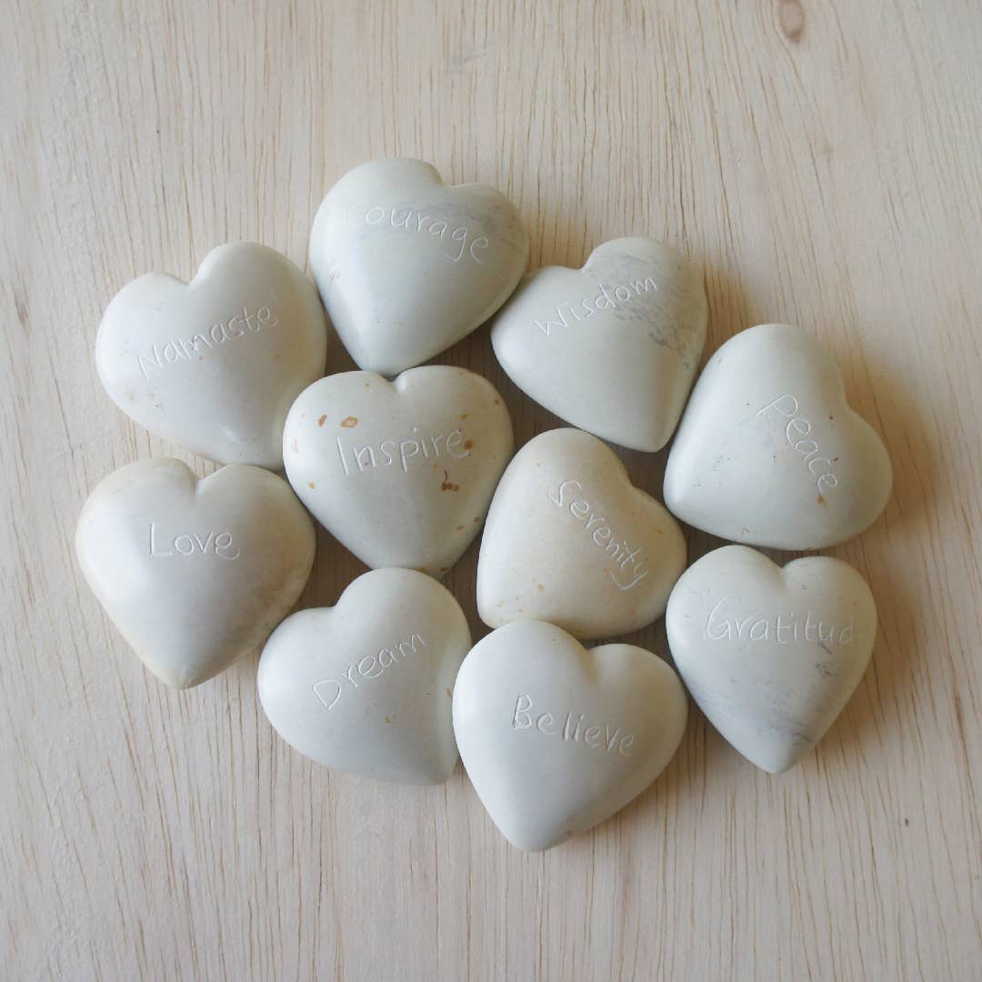 Flat Word Heart - Assorted Words- Sold Individually