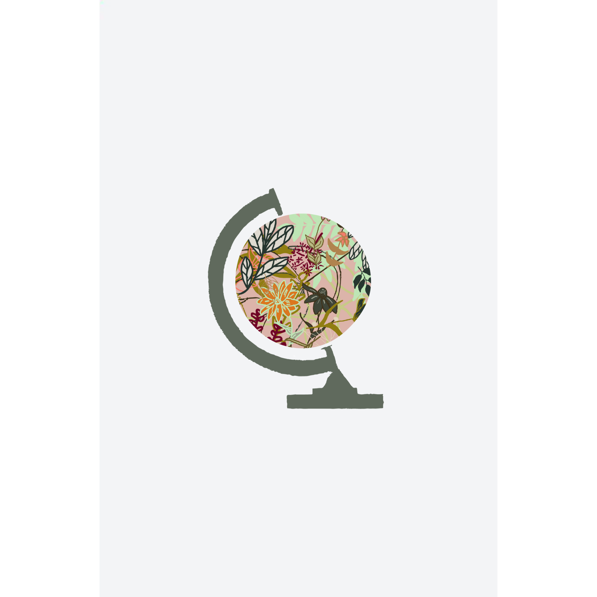 Floral Globe Sticker