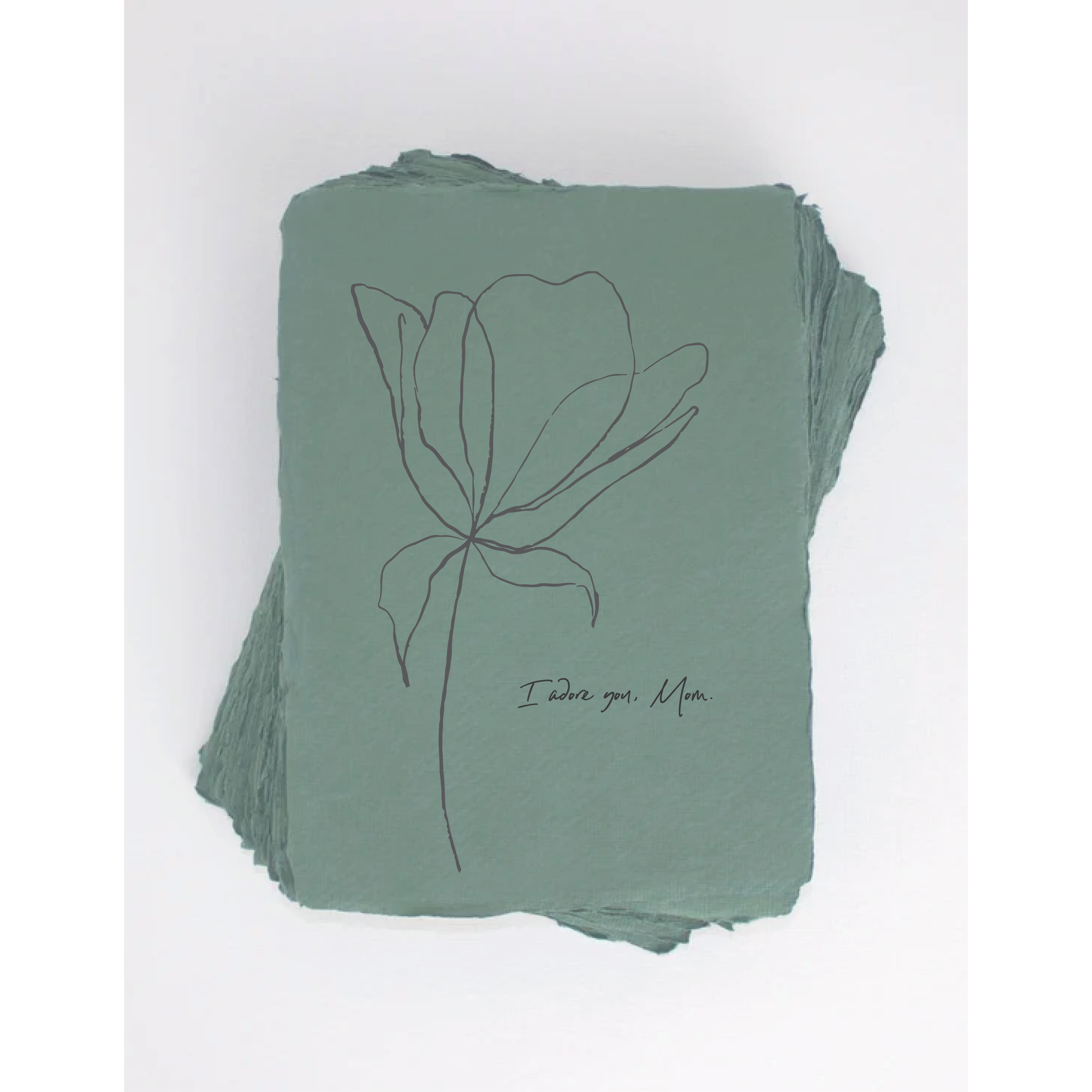 "I adore you, Mom!" Mother's Day Flower Greeting Card