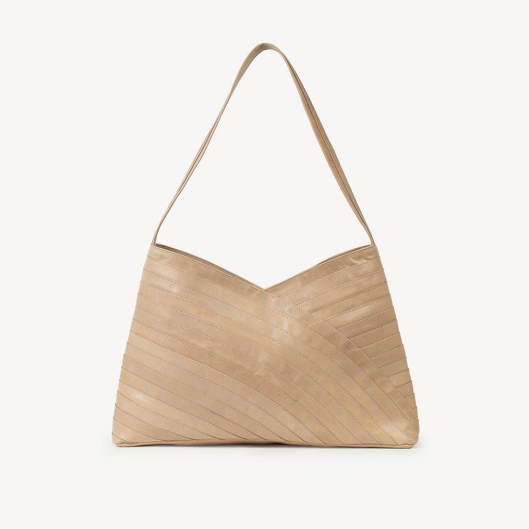 Large Crisscross Shoulder Bag - Fog