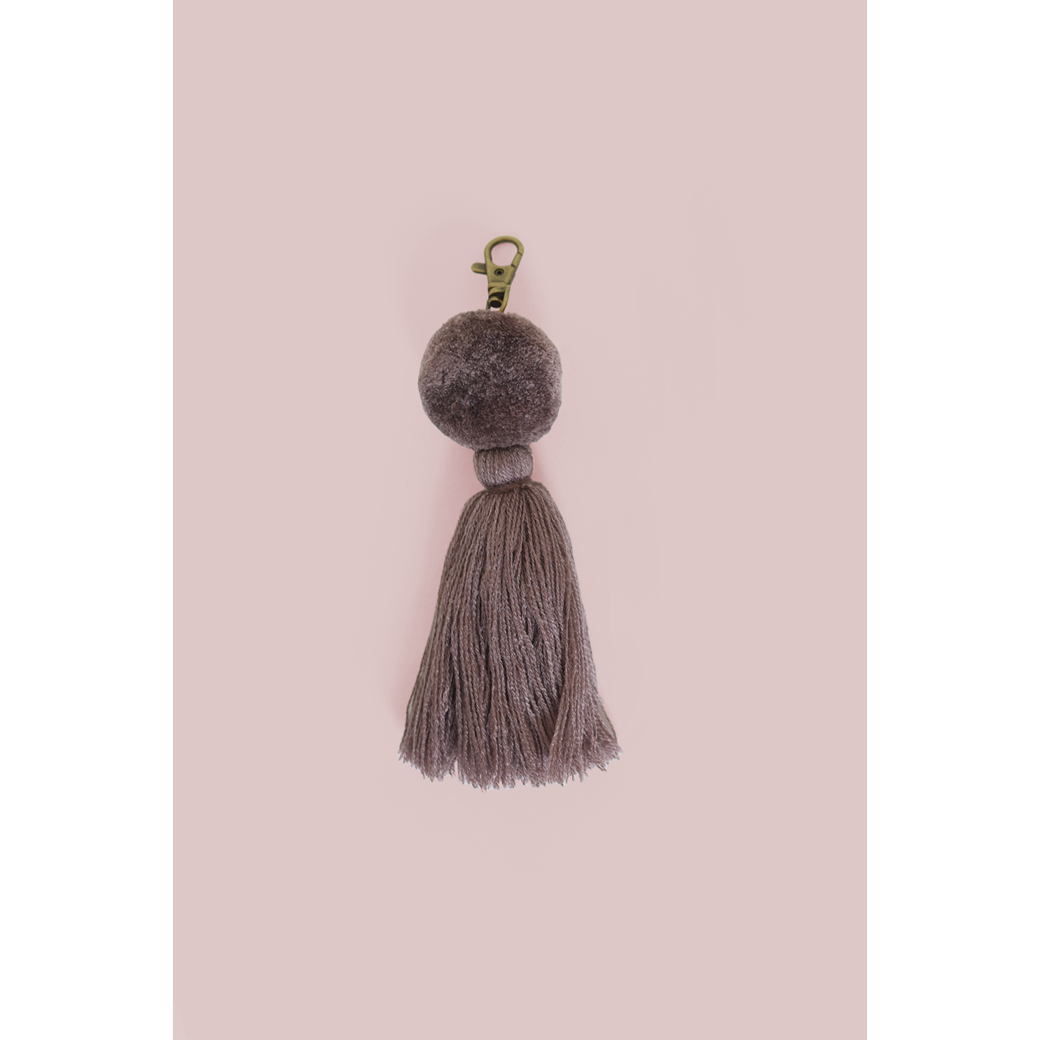 Mauve Pom Keychain