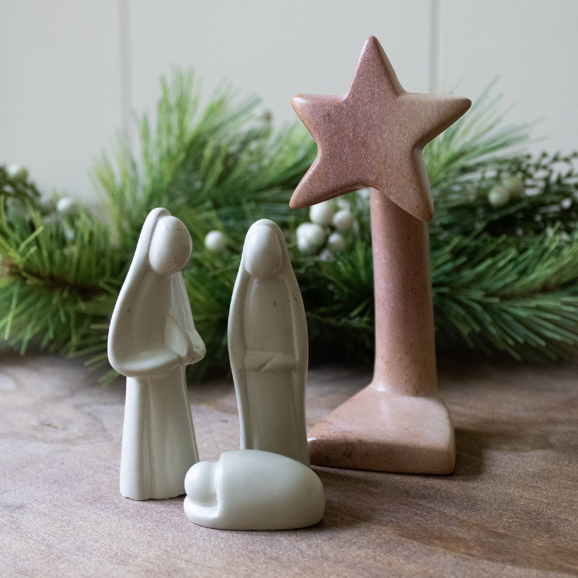 Natural 4 Piece Nativity