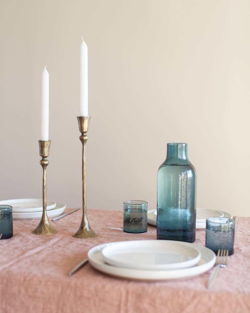 Gemini Hand-Forged Iron Candle Stands- Assorted Colors/Sizes- Sold Individually