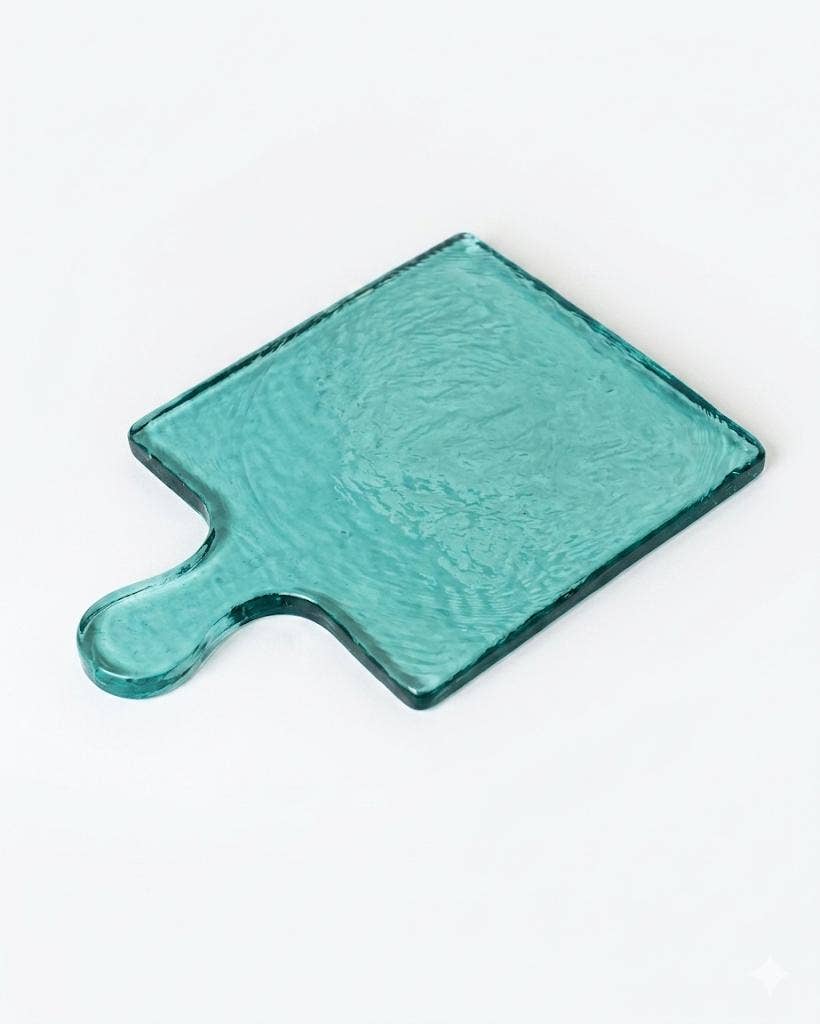 Handblown Hammered Glass Serving Board- Assorted Colors- Sold Individually (*Local Pickup/Local Delivery Only)