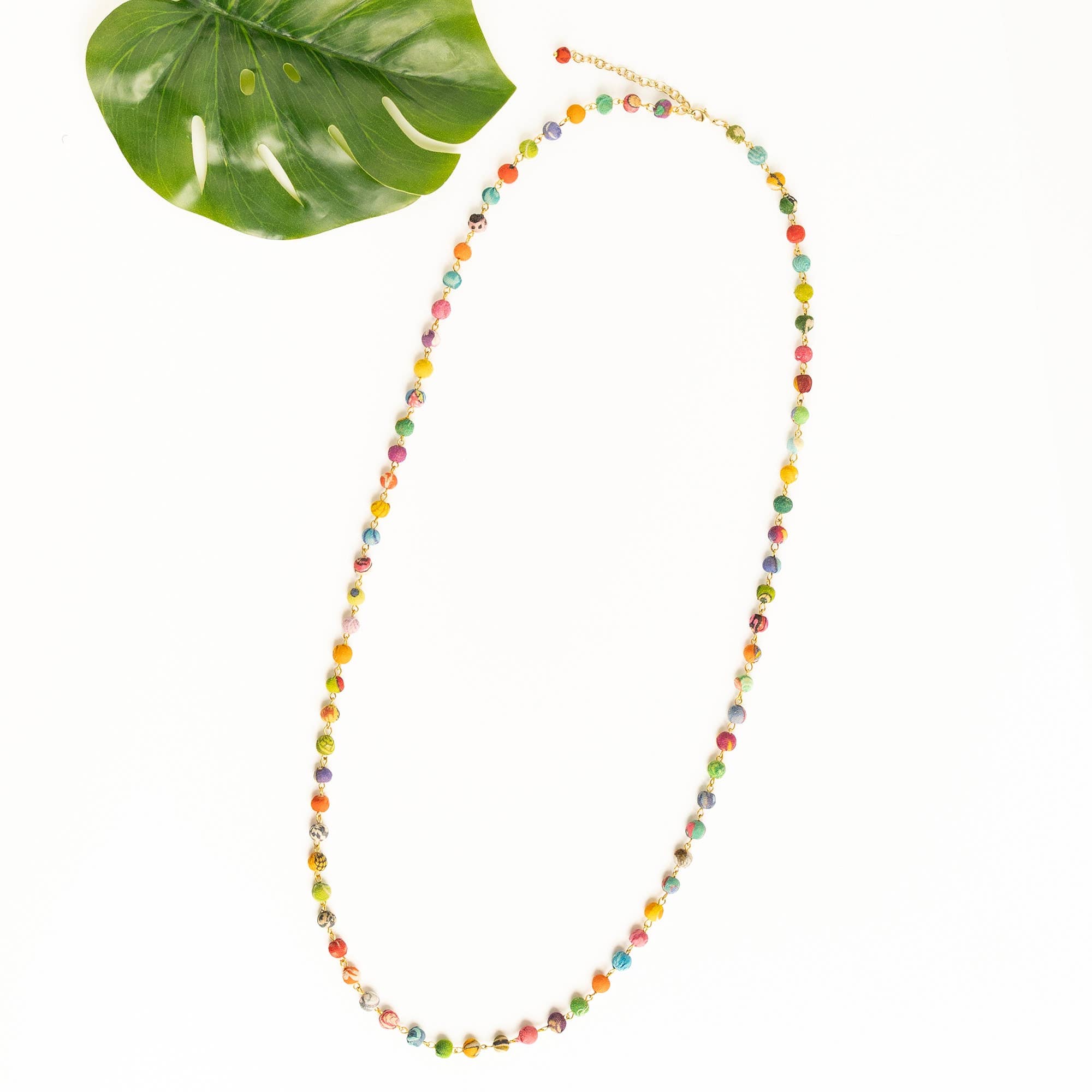 Fluid Kantha Long Necklace