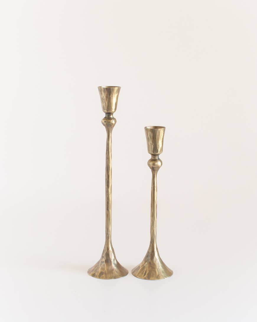 Gemini Hand-Forged Iron Candle Stands- Assorted Colors/Sizes- Sold Individually