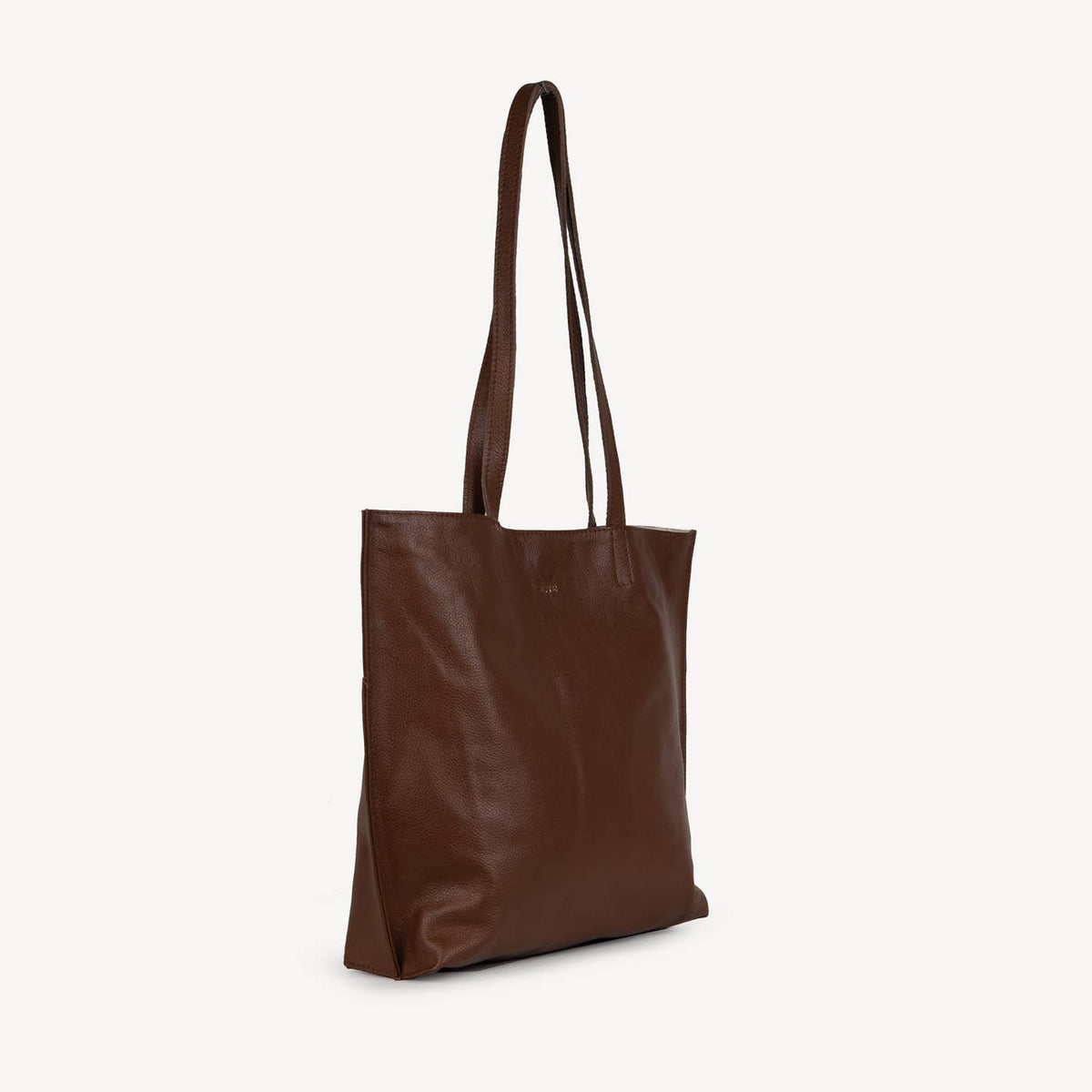 Pebbled  Leather Everyday Tote- Vintage Brown