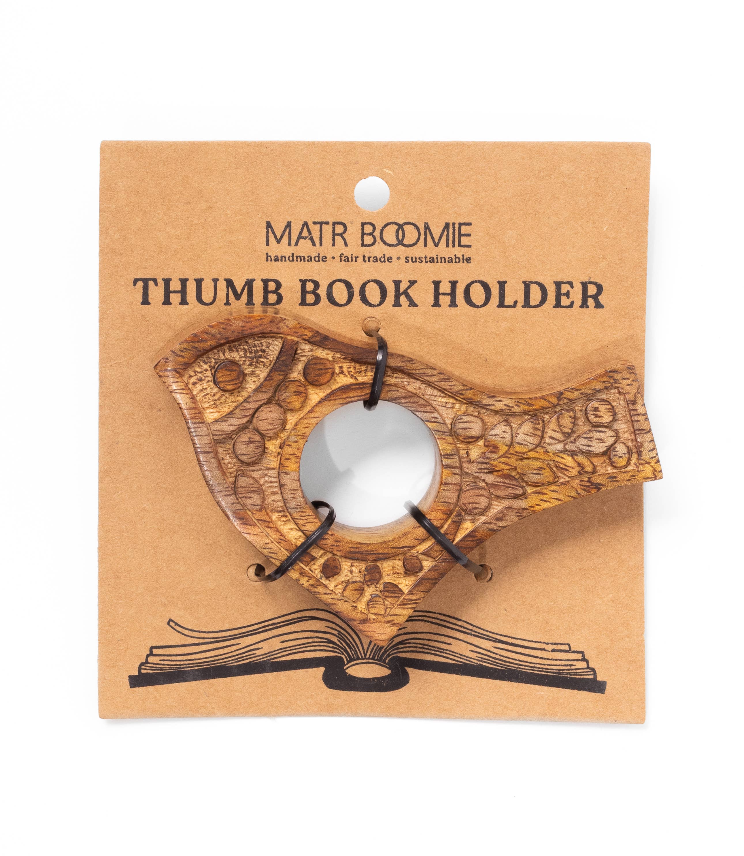 Wooden Bird Thumb Book Page Holder