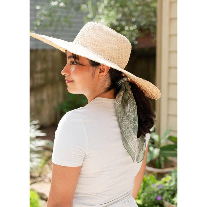 Sage Bloom Silk Scarf