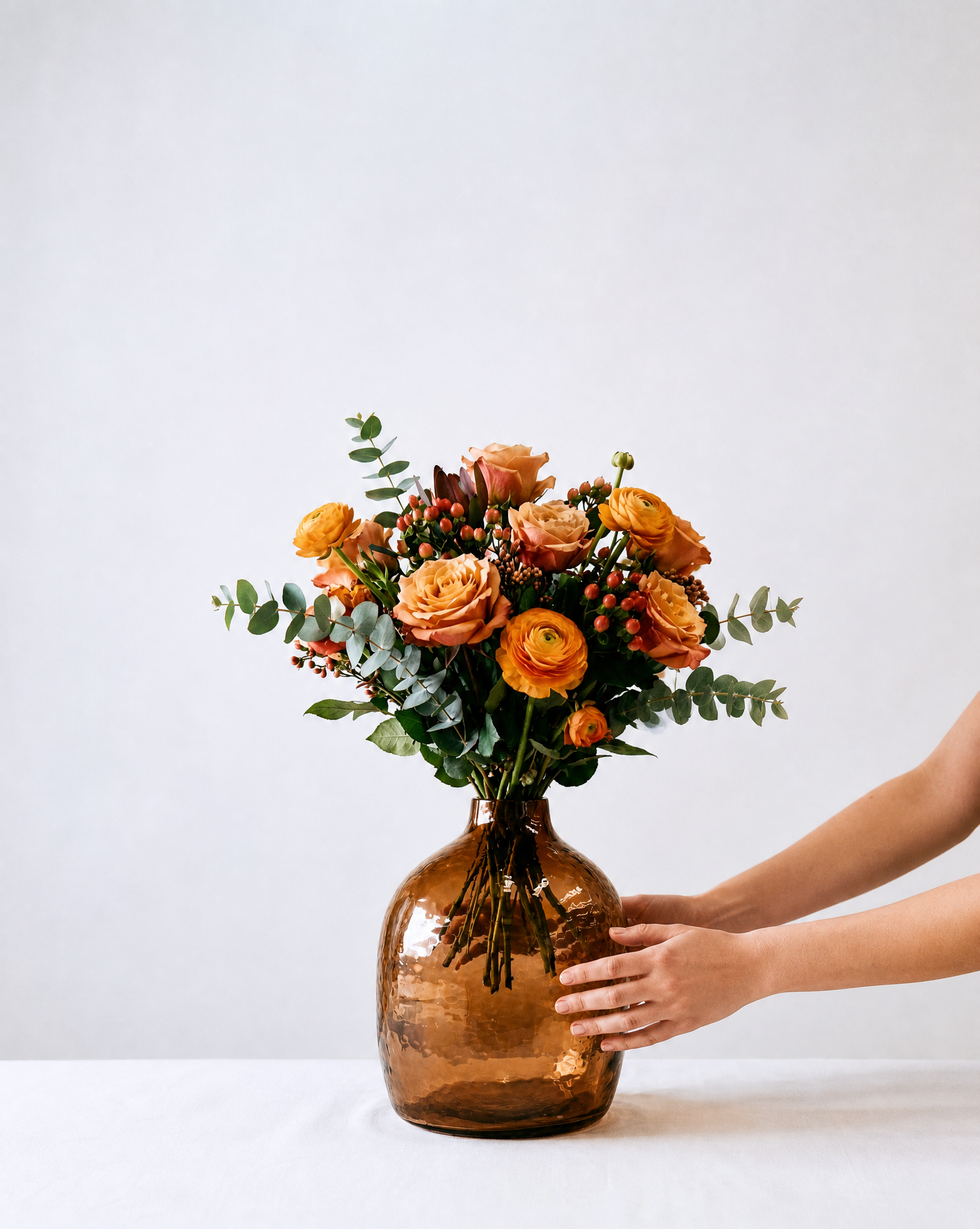 Hebron Handblown Hammered Glass Vase (*Local Pickup/Local Delivery Only)
