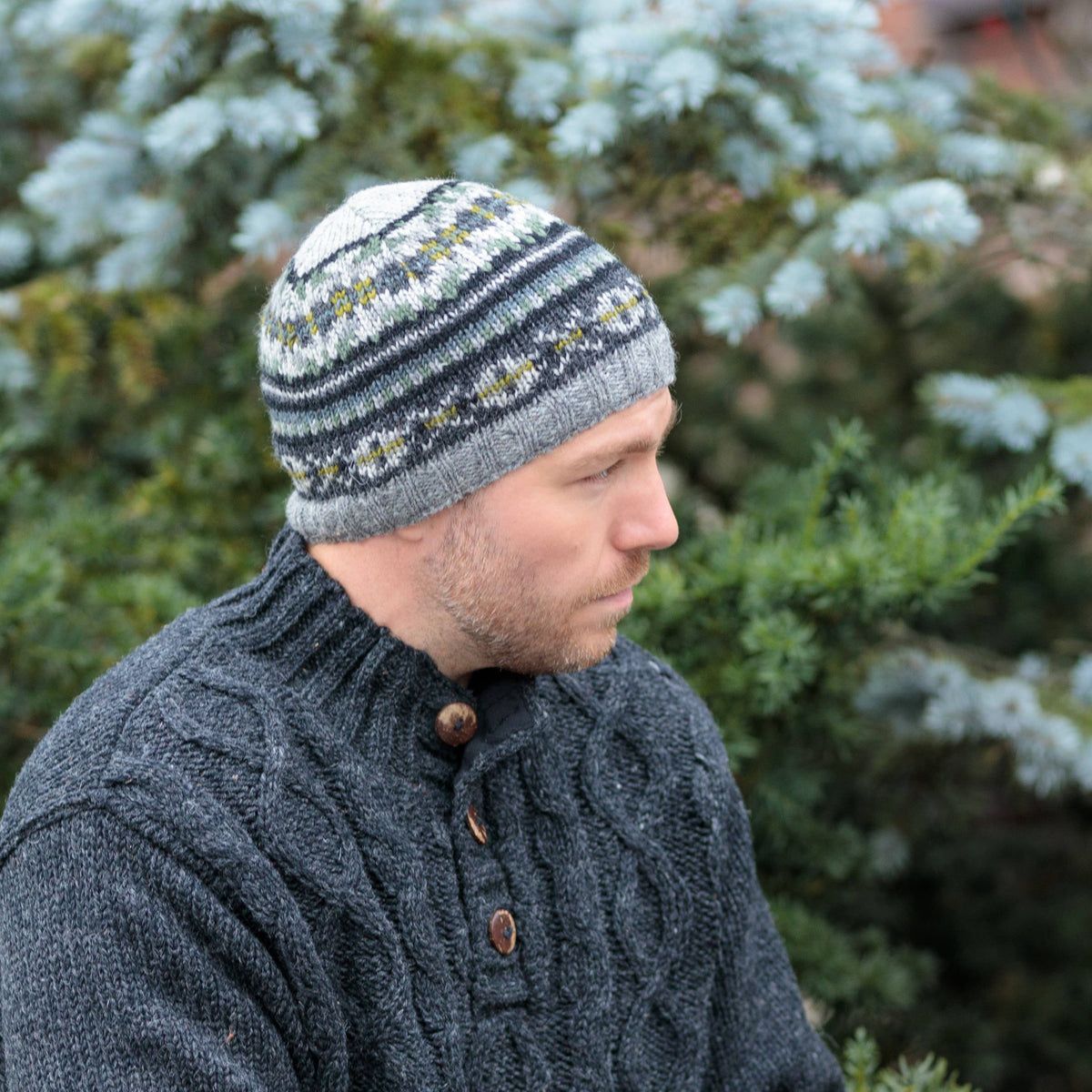 Axel Fair Isle Knit Wool Hat- Assorted Colors