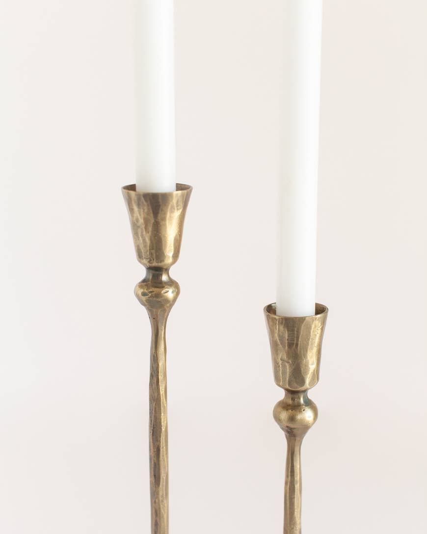 Gemini Hand-Forged Iron Candle Stands- Assorted Colors/Sizes- Sold Individually