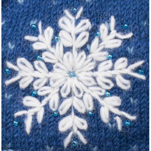 Anoushka Knit Wool Snowflake Hat- Assorted Colors