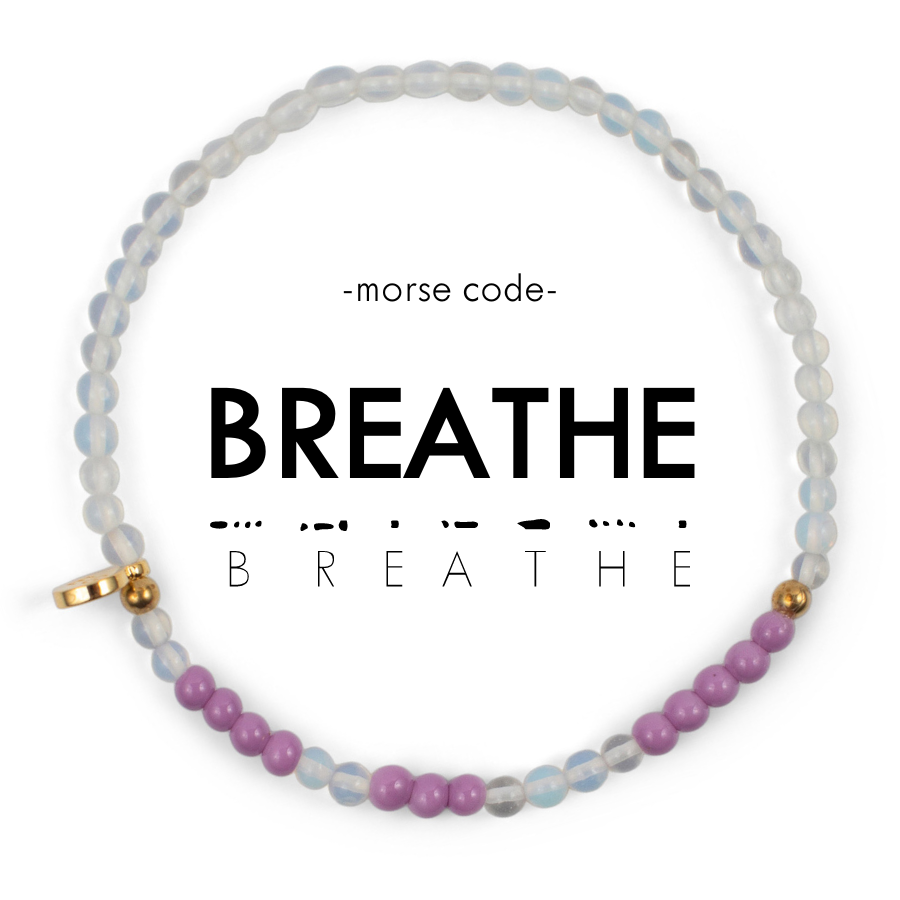 3mm Morse Code Bracelet | BREATHE