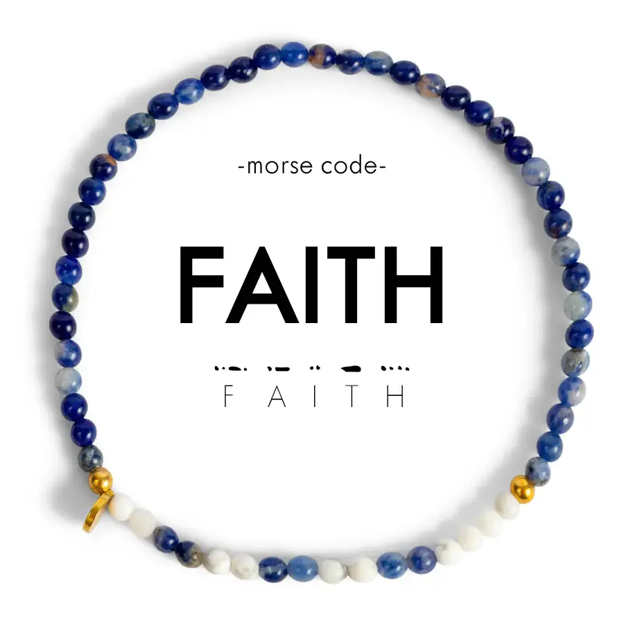 3mm Morse Code Bracelet | FAITH