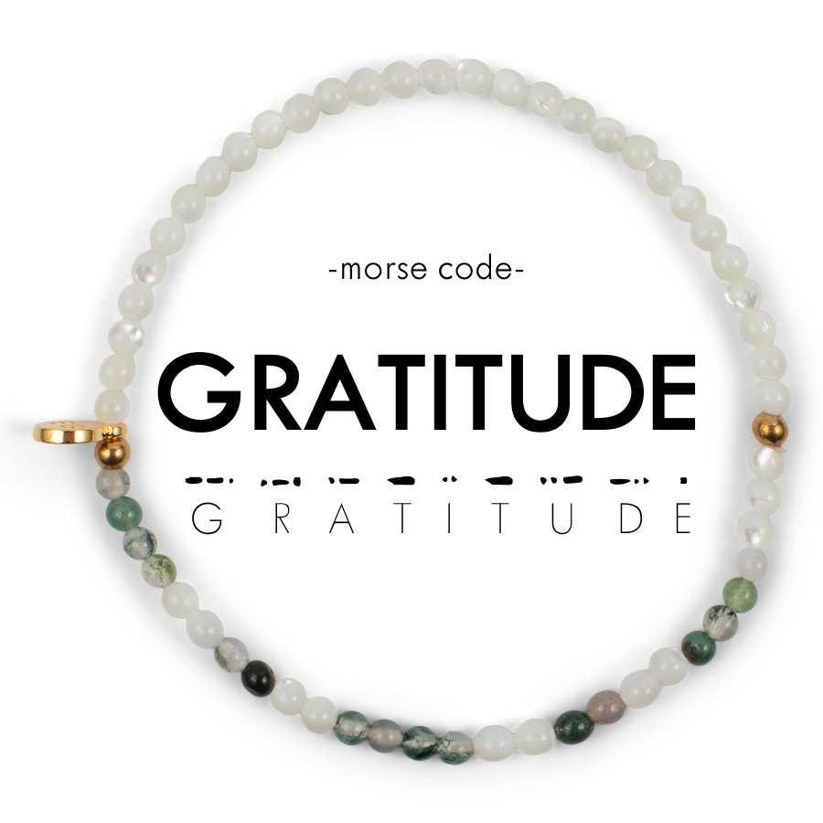 3mm Morse Code Bracelet | GRATITUDE