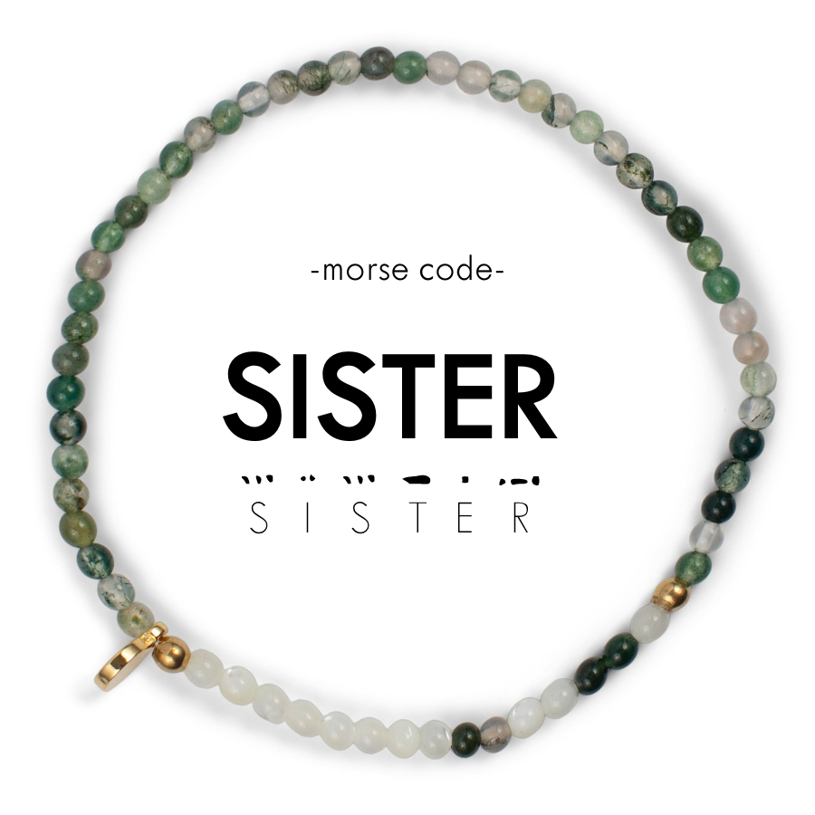 3mm Morse Code Bracelet | Sister
