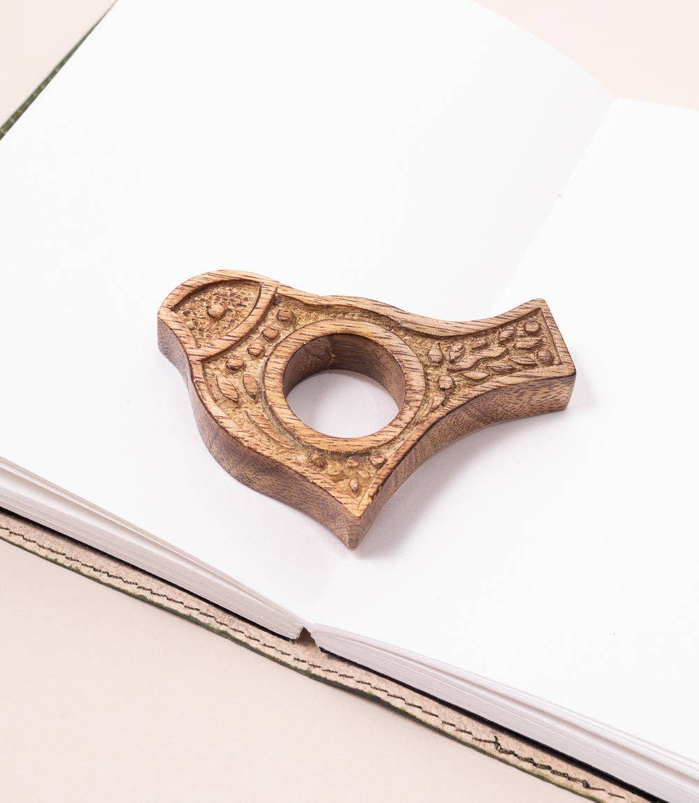 Wooden Bird Thumb Book Page Holder