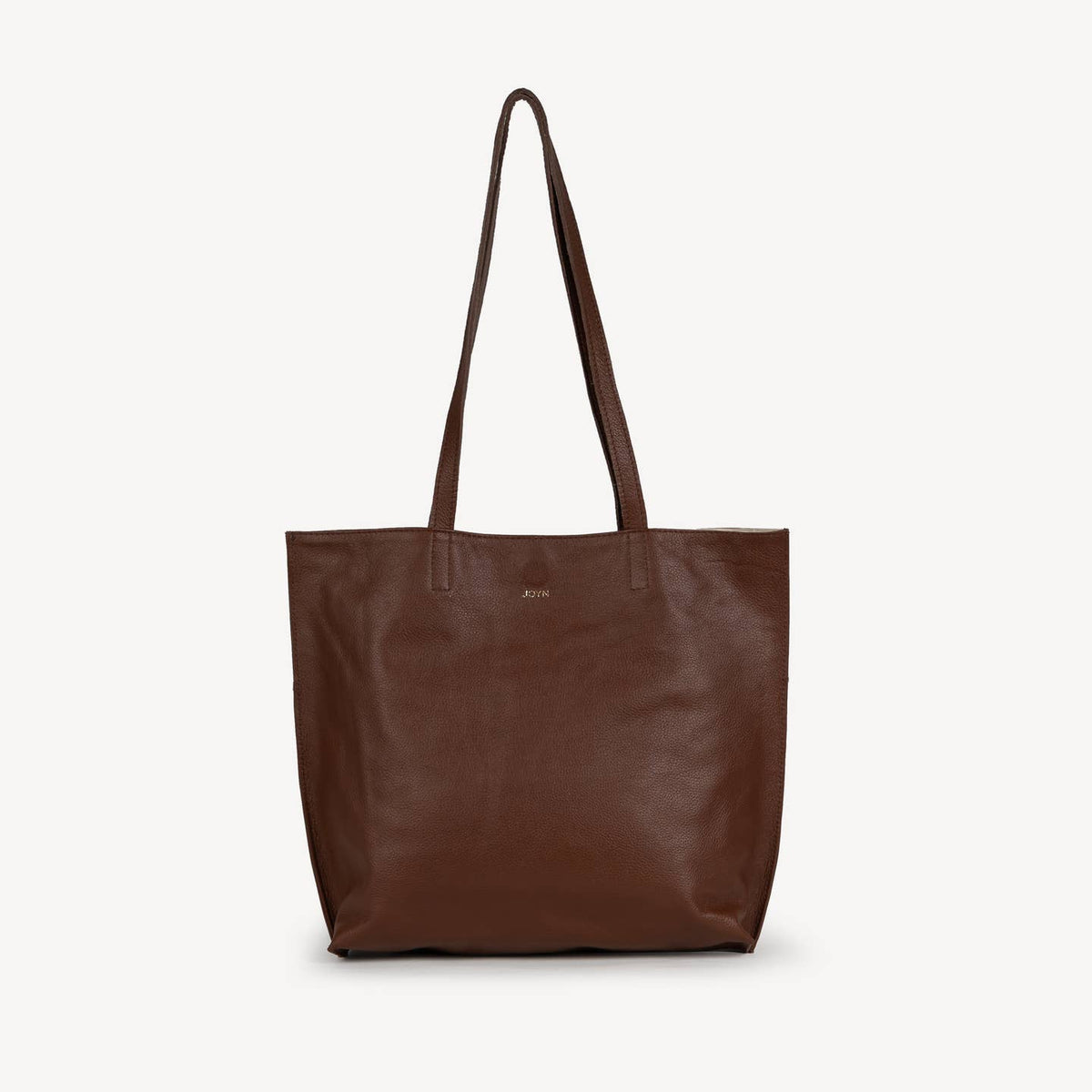 Pebbled  Leather Everyday Tote- Vintage Brown