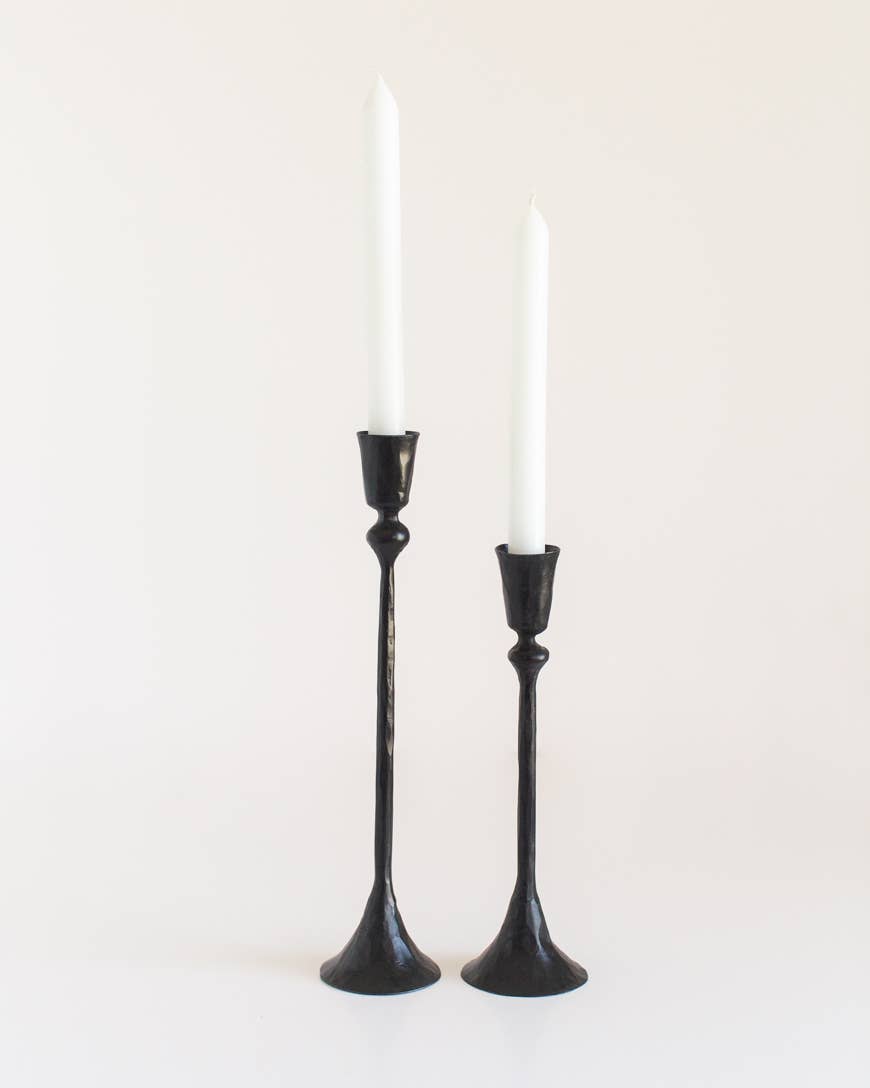 Gemini Hand-Forged Iron Candle Stands- Assorted Colors/Sizes- Sold Individually
