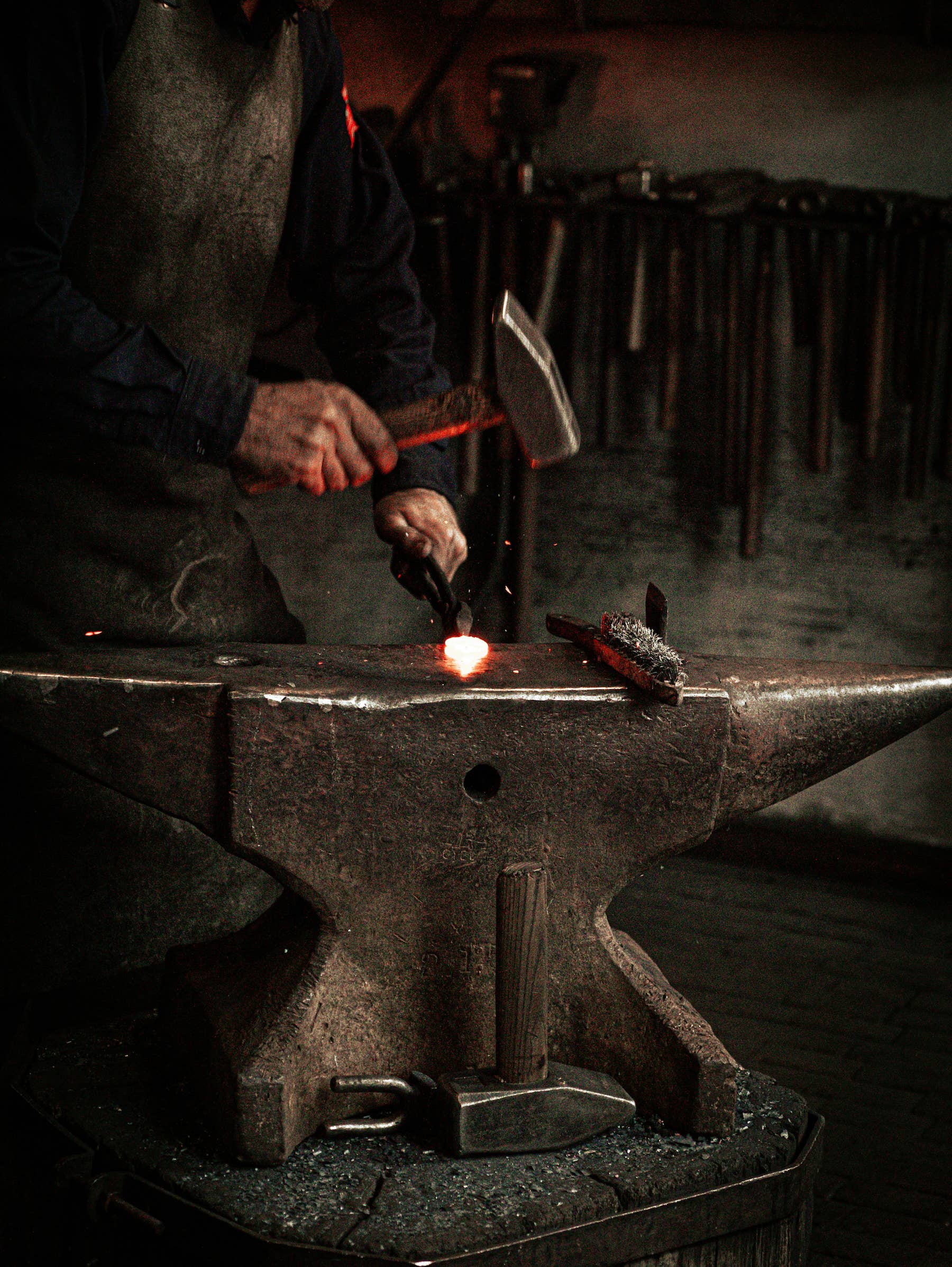Gemini Hand-Forged Iron Candle Stands- Assorted Colors/Sizes- Sold Individually